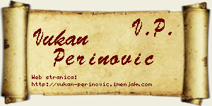 Vukan Perinović vizit kartica